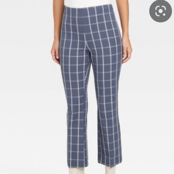 a new day Pants - NWT A New Day Kick Flare Crop Plaid Pants
